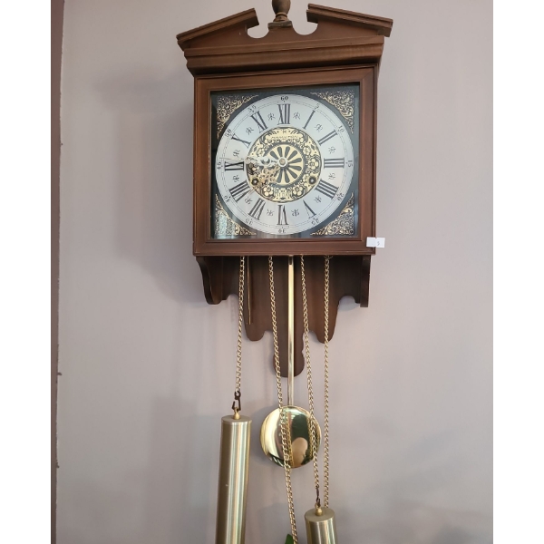 Hamilton 31 Day Pendulum Clock 10 W, 22 T, 5 D (Cabinet Measurements) w/ Weights 
