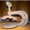 Image 2 : Made in USA  Vintage Shaler Iron Hand Clamp Tire Repair, Keen Kutter Saw Set & Cast Iron Railway Ham