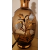 Image 2 : Bohemian Glass Decanters- Tallest w/ Painted Flowers: 14 T