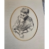 Image 2 : ''By Hench'' Original Drawing For A Portrait 16"x19" INCHES.