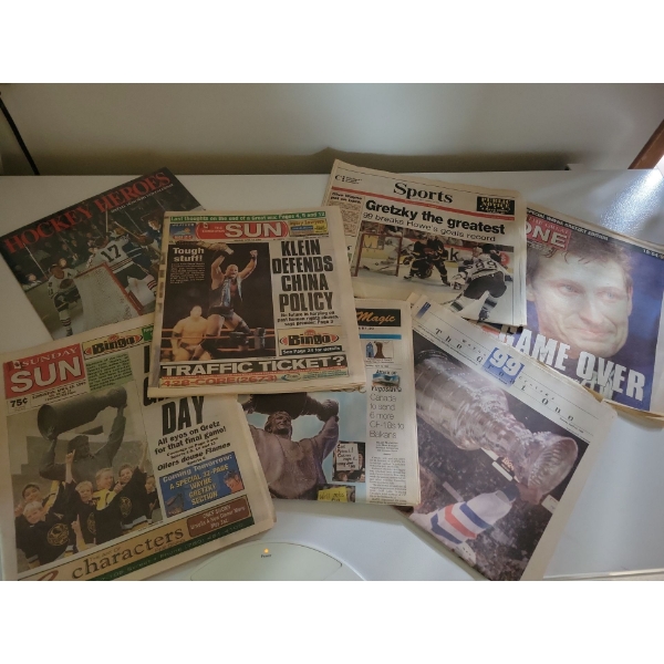 Wayne Gretzky Historic Newspaper Moments 