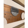 Image 2 : Abstract Art Piece (M) 42.5x17 w/ Navy Rug 'Ferle'  (78x52) 