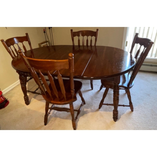 6 Piece Dark Oak Dining Table Bundle