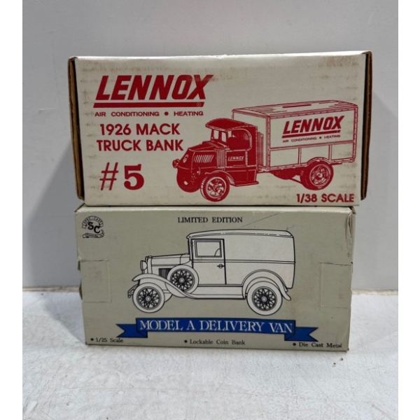 Lennox and Spec-Cast Die Cast Piggy Bank Vehicles