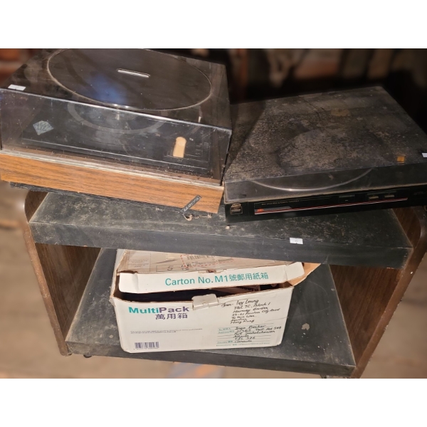 - Vintage Record Players: Lloyd and MTC MTA-10 Model, Stand, CD's 28.5 x 16.5 x 21