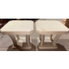 Image 1 : Two Square Shaped Side Tables w/ Bottom Wooden Base (Very Different!)