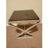 Image 2 : Chic Republic "X" End Table 21T - Top Needs Some TLC