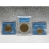 Image 1 : 1976 USA 1 Dollar, 50 cent, 25 cent Gold Plated Coins Graded MS 63 / AU-50