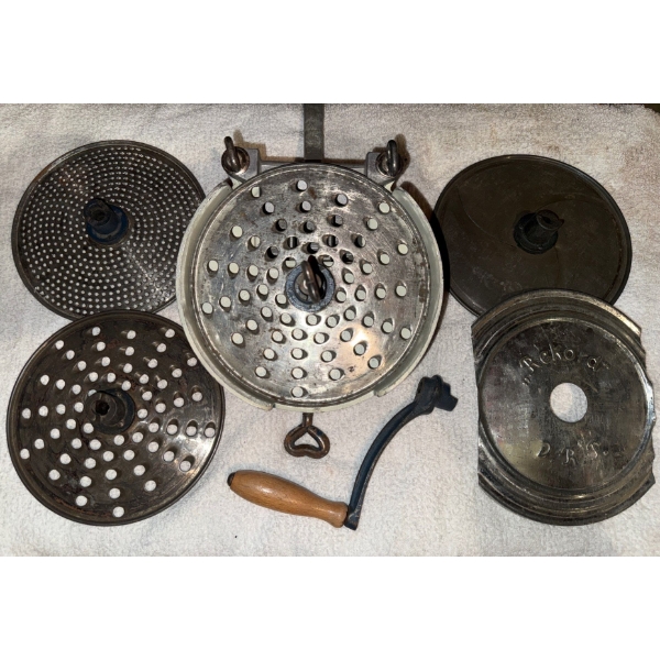 Kronlein Meat Grinder / Biltong Cutter w/Crank Handle & Attachments