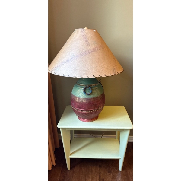 Nautical Themed Lamp, 31In Tall, w/ Side Table 