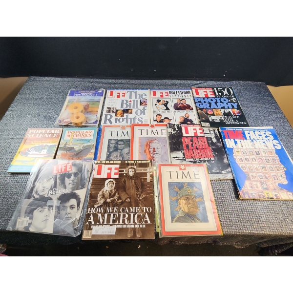 Collection of Vintage LIFE and Time Magazines- The Beatles, The Pope, War Stories