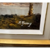 Image 2 : Original Oil Painting-Autumn Landscape w/Trees & River signed by K.Yeung  45x32"tall