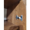 Image 5 : Wood-Finish MDF Armoire with Double Doors and Metal Handles