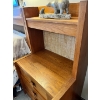 Image 5 : Retro Teak Queen Bed set with shelving including high-end mattress linens not included, comes in thr