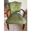 Antique Parlor Chair - Green/Yellow Floral Print 31T