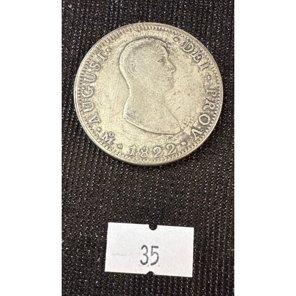 1822 IMPERATOR CONSTIUT 8 Reales Coin - Silver 