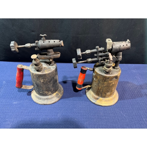 2 Large Antique Plumbing Torches 