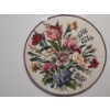 Image 2 : Pair of Needlepoint Flowers 13.5" Diameter 