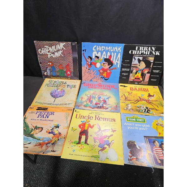 10 Children's and Character Vinyl LP Records