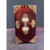 Image 6 : Chinese Jewellery Box with White Jade Inlays and Brass Fittings