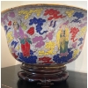 Image 3 : Chinese Famille Rose (Rose Medallion) Porcelain Punch Bowl 16"Diameter 