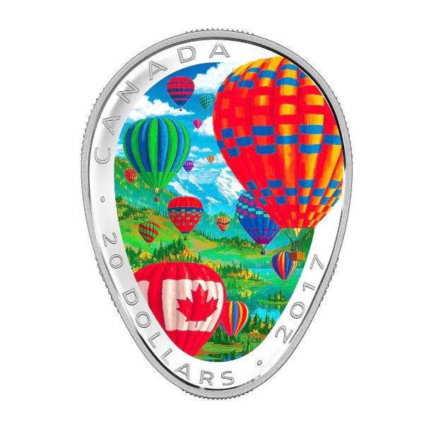 2017 $20 Hot Air Balloon - Pure Silver Coin