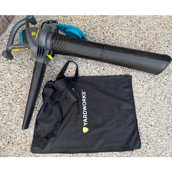 Yardworks 12 Amp Electric Leaf Blower/Vacuum w/ Aero Force Technology & Dust Bag