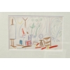 Image 2 : Pablo Picasso Titled Artists Studio Original Lithograph Original Hand Signature /250
in black Crayon