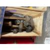Image 6 :  Wooden crates X4 full of miscellaneous tools, blue toolbox with large socket set and 2 red toolboxe