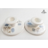 Image 2 : Unique Ceramic Teapot With A Bamboo Handle 9''INCHES HEIGHT , Wedgwood  Candle Holders , Glass Art.