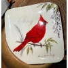 Image 4 : Decorative Hand Carved Salad Bowl Set w/ Stained Glass Hummingbird Art Wine Access.