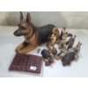 Tannereye German Shepherd 10.5 W, 4 D, 6.5 T- Ceramic Tallest 4.5 T, Pewter 1.5 W, 0.5 T 