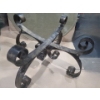 Image 2 : *Metal Scroll Design Base Table 22 W, 22 D Base, 36" Diameter Glass Top