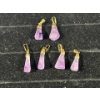 Image 1 : Collection of 6 Light Purple Stone Pendants