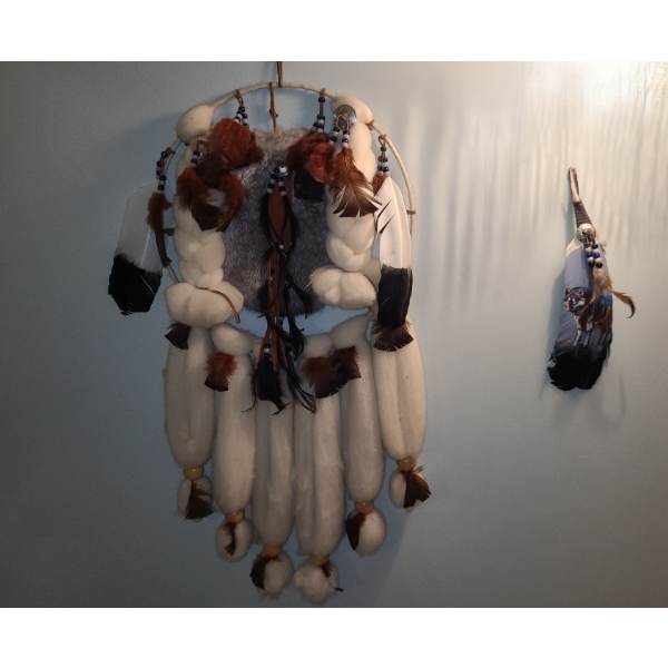 Dreamcatcher 14 X 30, Painted Feather 12 T