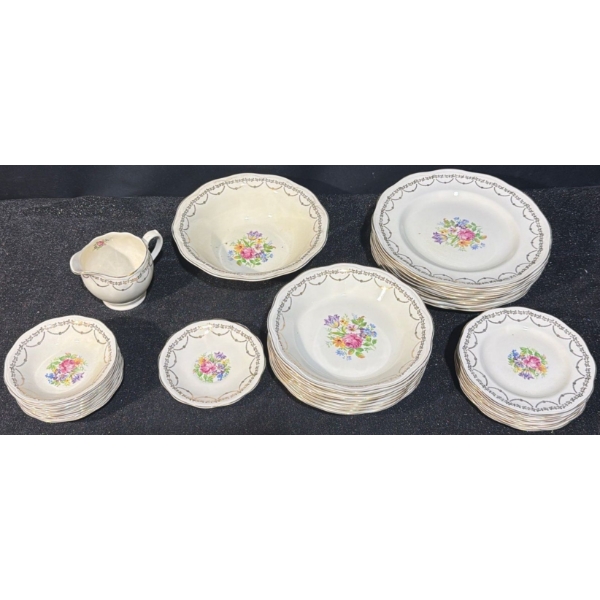 British Anchor Pottery Company Porcelain Plate Set