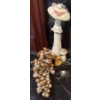 Image 4 : Mid Century Vase Collection w/ Brass Wall Candleabra & Shroom Figurine 11T