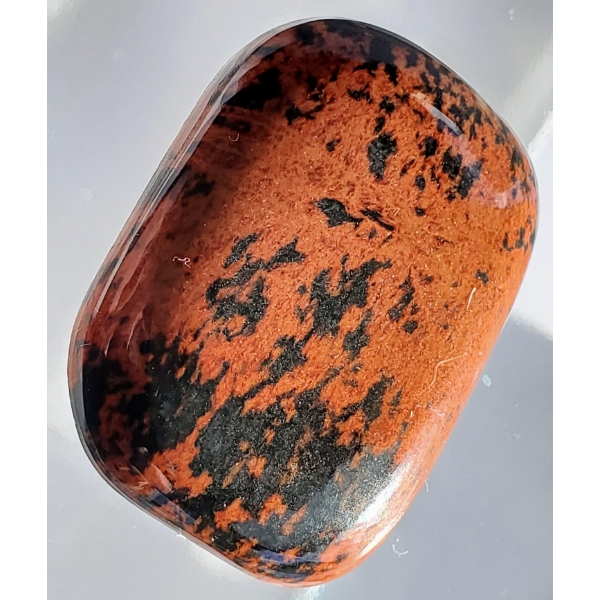 Obsidian w/ Hydrous Iron Oxide (49.1 ct, 36.5×27.8×5.6 mm)