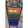 Image 1 : Utility Rolling Organizer with 10 Storage Drawers incl Variety of Paint 13 w, 15 d, 17 1/2 h