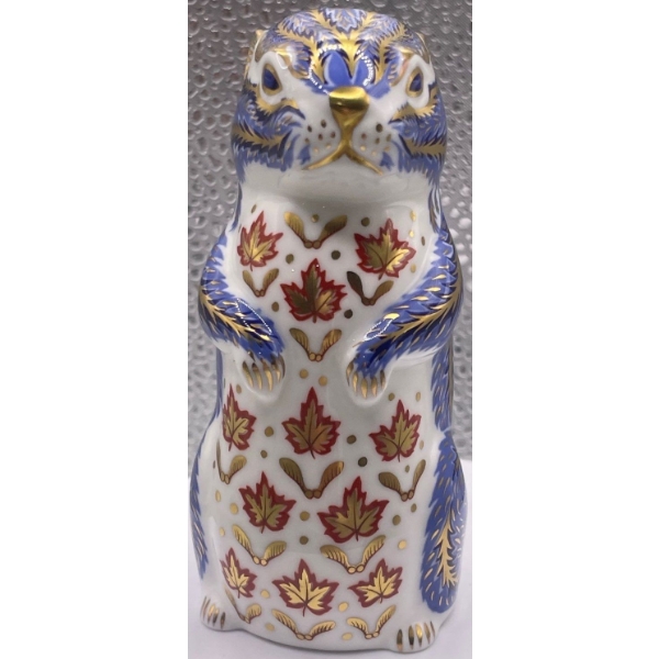 Gorgeous English Royal Crown Derby Bone China  Chipmunk- 4 In Tall