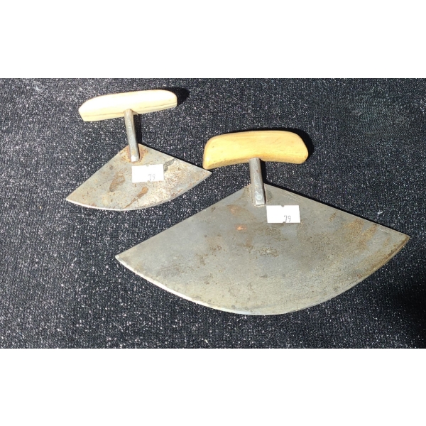 Indigenous Tools: Ulus w/ Bone Handles- Blades: 4 W and 7.5 W