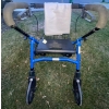 Image 1 : Evolution Medical Assist Front Walker w/ Wheels & Brakes & Seat  Basket & Blanket for you Too!