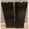 Image 2 : Pair Of Vintage Black Lacquer Asian Wall Panels - 12x38 Peacock Motif