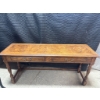 Image 4 : Vintage Console Table with Matching Ottomans, 56 x 17 x 27 Inches