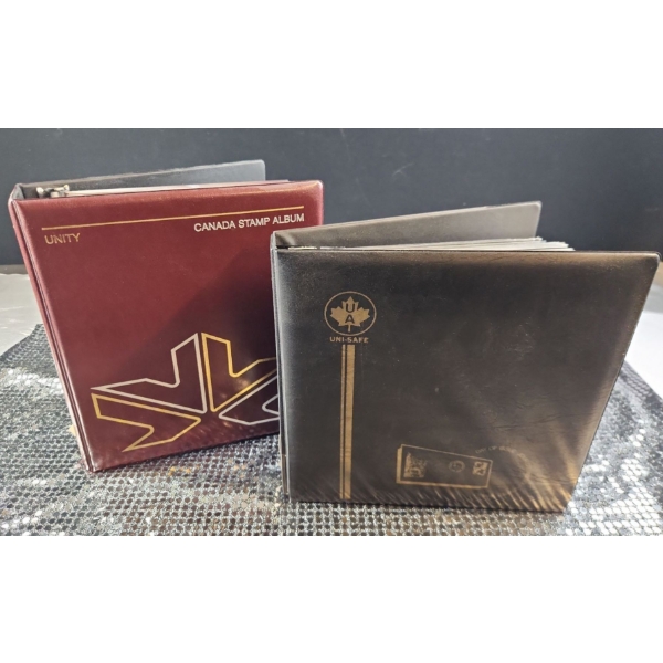 Stamp Collectors!! Here Are 2 UNI-SAFE Brand Stamp Albums Containing First Day CDN Covers 