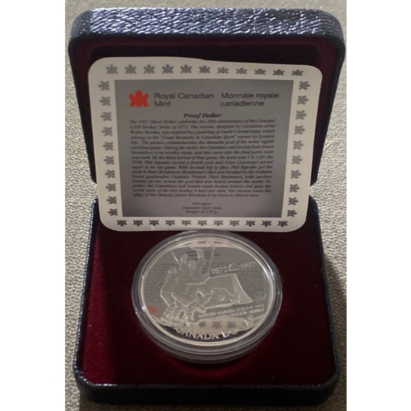 1997 Proof Dollar 92.5% Silver 25.175 Grams
