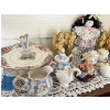 Image 3 : Collection of vintage-style decorative items. Figurines, salt and pepper shakers, porcelain angel 