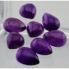 Image 1 : Amethyst (43.5 ct, Assorted mm Pear Shape Cabochon)