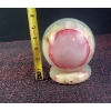 Image 9 : Two Mosaic Onyx Decorative Pieces - Obelisk and Sphere