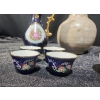 Image 3 : Stunning Signed Pottery Vases , Yamato Mini Tea Cup Set, Limoges Castel Pitcher, The Glass Shop Vase